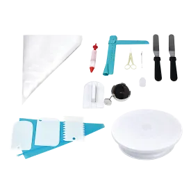 164-Piece Cake Decorating Kit | Turntable Rotating | Baking Flower | Icing Piping Nozzles