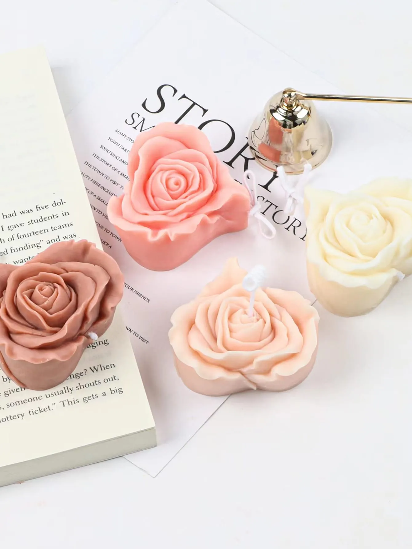 1pc Heart Flower Shaped Candle Mold DIY Soap Mold Silicone Mold Candle Making