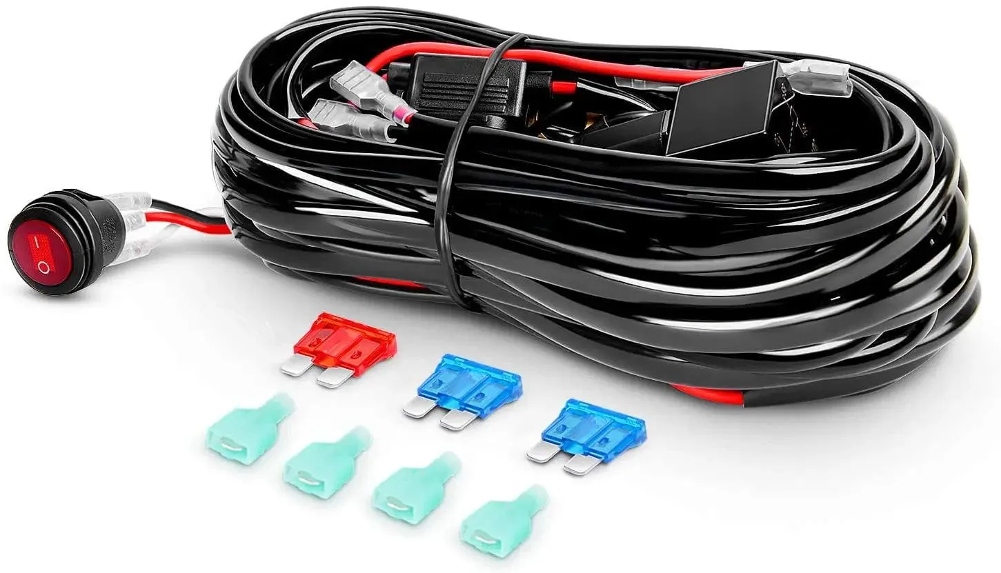 20 Inch 126W Double Row Spot Flood LED Light Bar Kit | 16AWG Wire 3Pin Switch