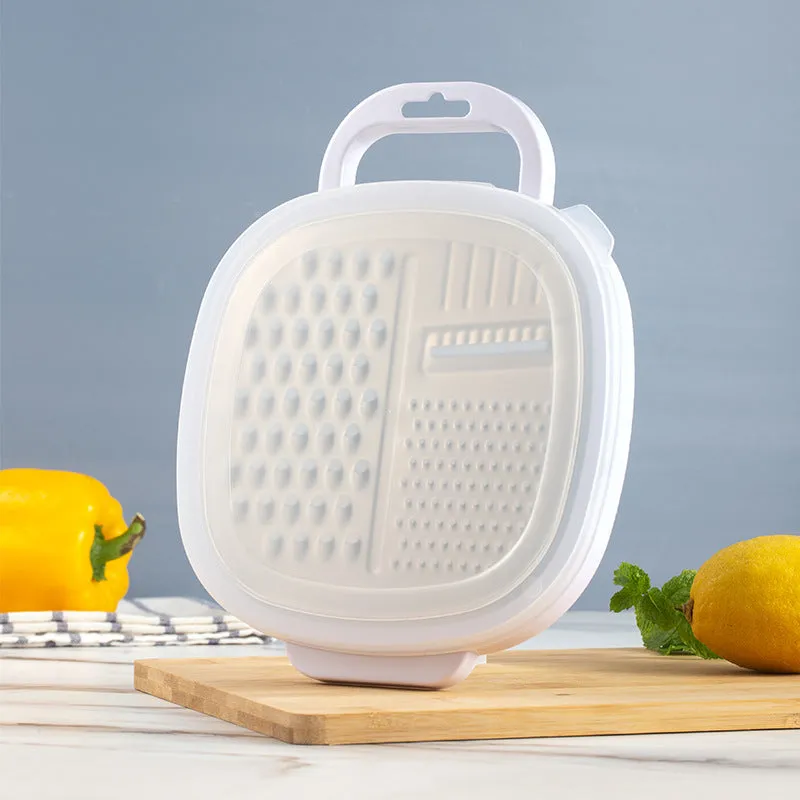 2PCS Multifunctional Kitchen Grater | Stainless Steel Cheese, Vegetable, and Fruit Shredder with Handle