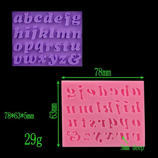 3D Alphanumeric Symbols Silicone Chocolate Mold Cake Decoration Flip Sugar Tools Silicone Kitchen Cake Bakeware Diy Tools