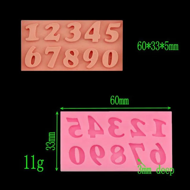 3D Alphanumeric Symbols Silicone Chocolate Mold Cake Decoration Flip Sugar Tools Silicone Kitchen Cake Bakeware Diy Tools