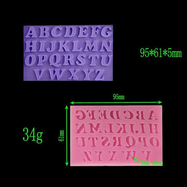 3D Alphanumeric Symbols Silicone Chocolate Mold Cake Decoration Flip Sugar Tools Silicone Kitchen Cake Bakeware Diy Tools