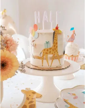 Animal Parade Cake Wrap & Toppers (x 6)