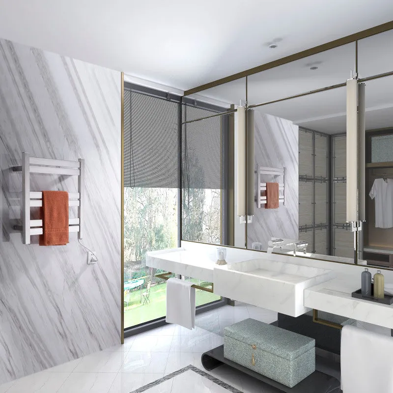 ANZZI Starling 6-Bar Stainless Steel Wall Mounted Electric Towel Warmer Rack