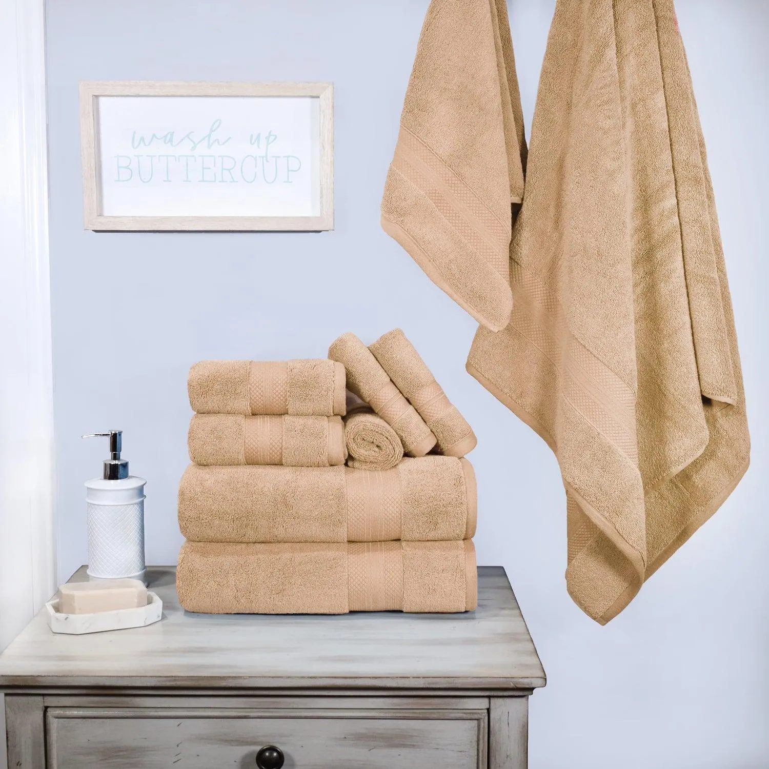 Aria Turkish Cotton Super Absorbent Assorted Towel Set Collection