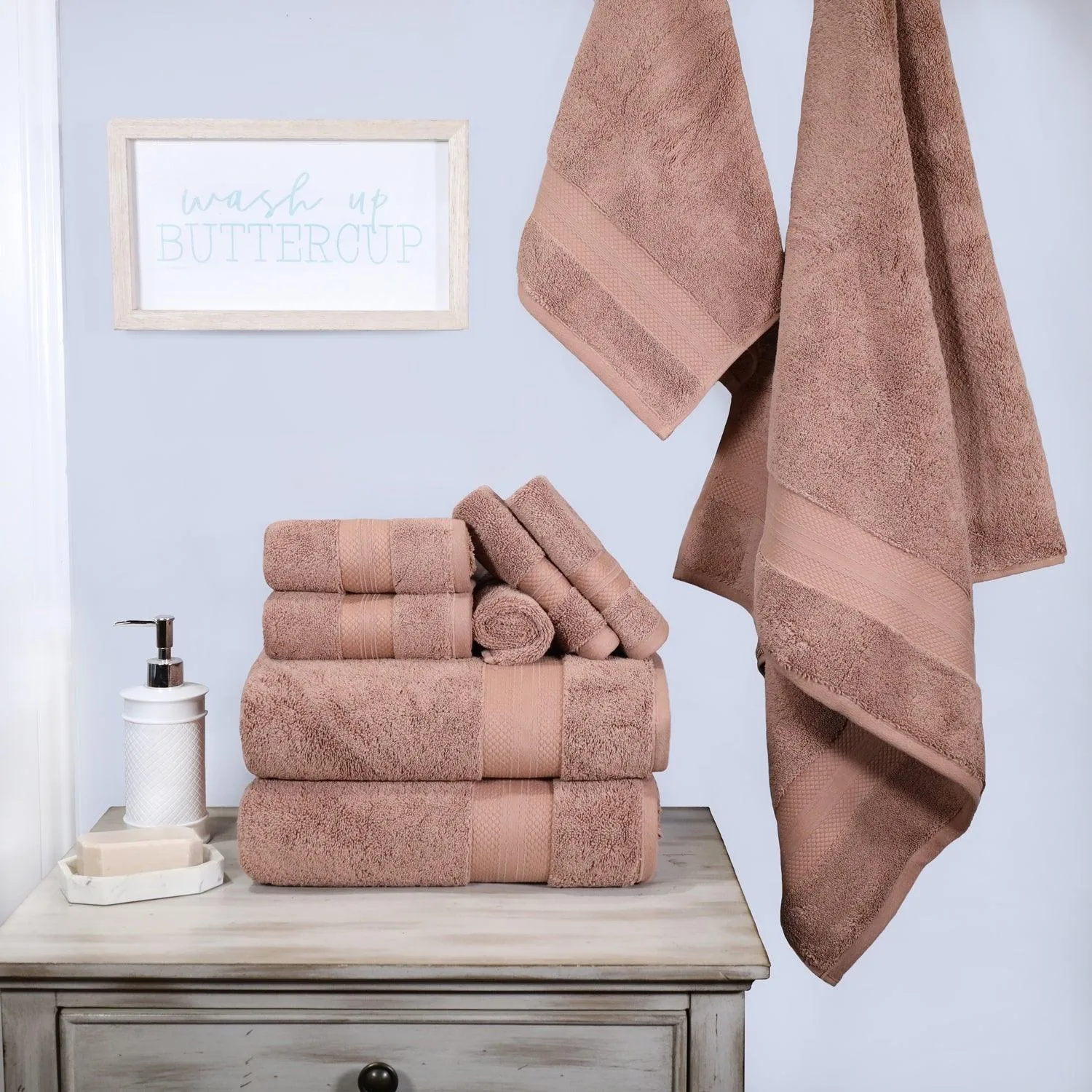 Aria Turkish Cotton Super Absorbent Assorted Towel Set Collection