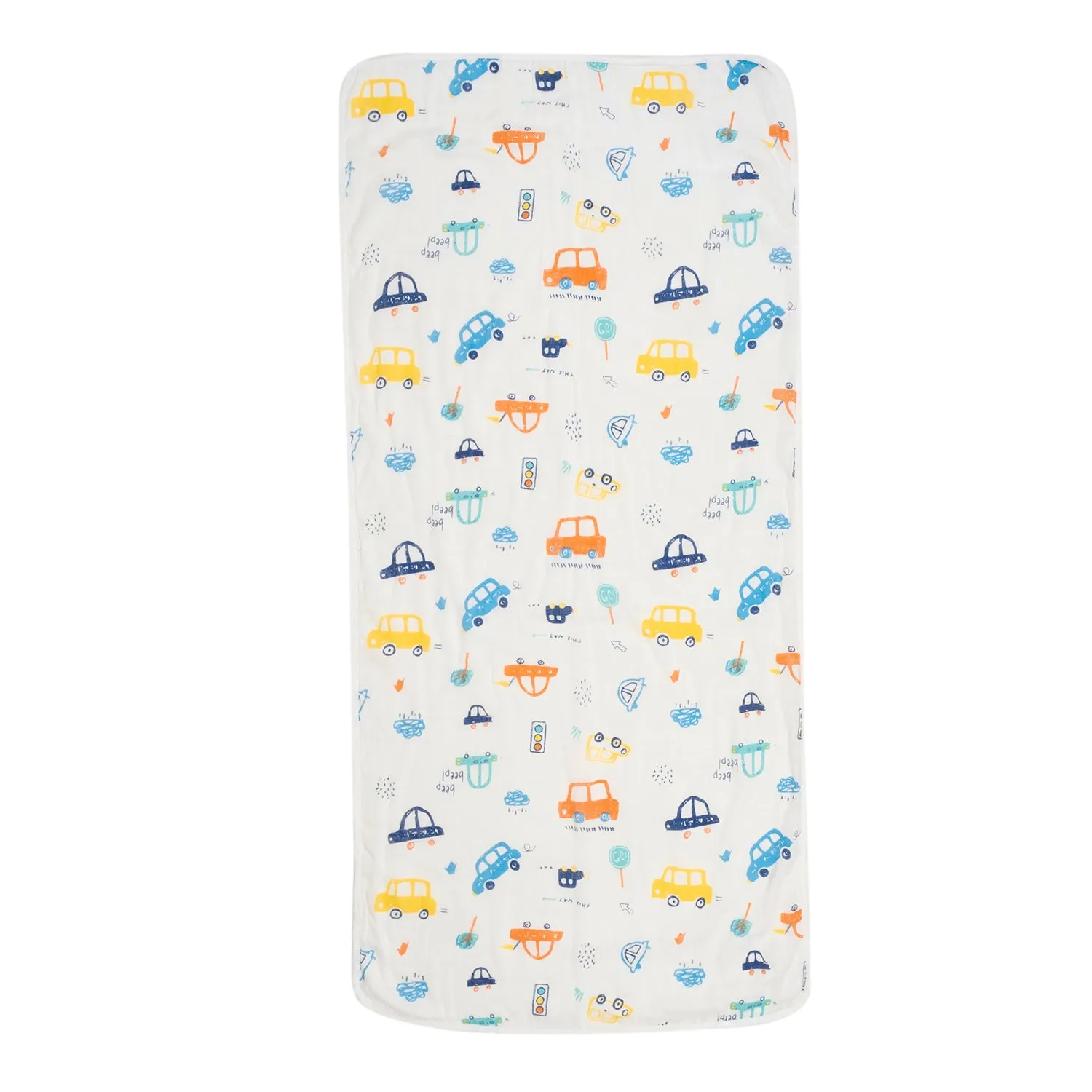 Baby Moo Car 100% Cotton Ultra Soft Eco Friendly Absorbent Towel - White