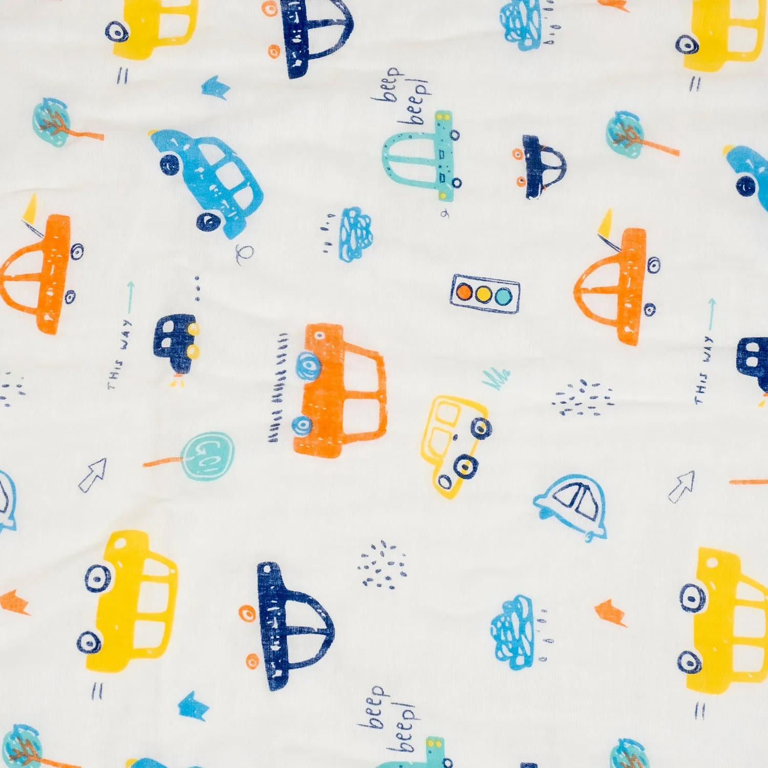 Baby Moo Car 100% Cotton Ultra Soft Eco Friendly Absorbent Towel - White