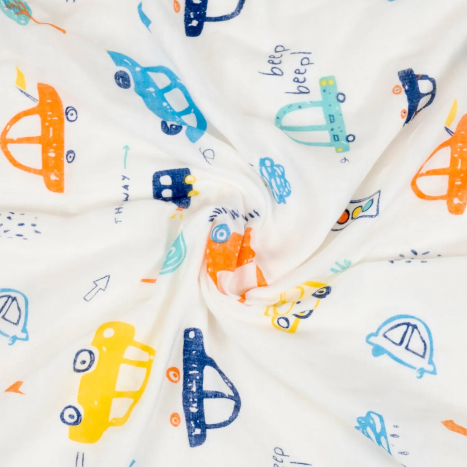 Baby Moo Car 100% Cotton Ultra Soft Eco Friendly Absorbent Towel - White