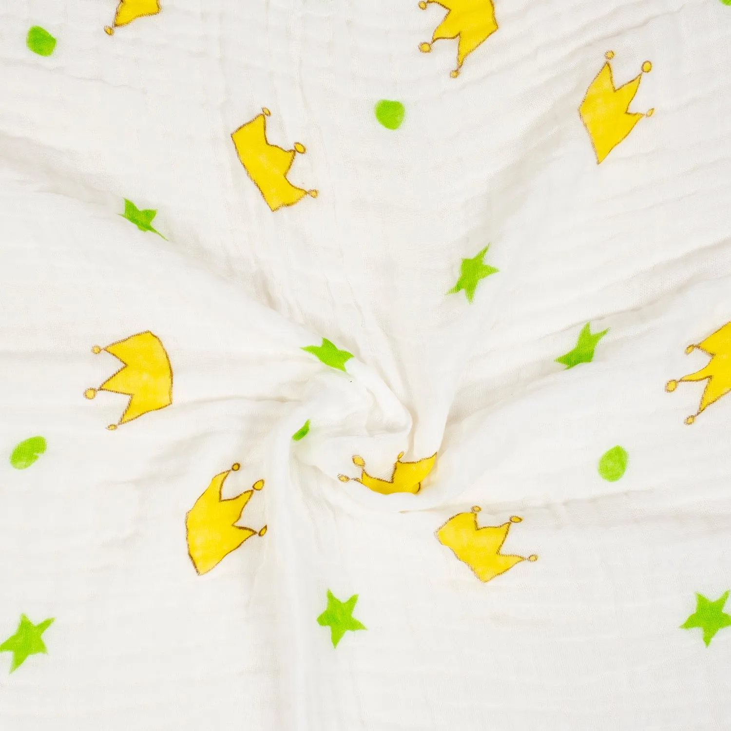 Baby Moo Crown 100% Cotton Ultra Soft Eco Friendly Absorbent Towel - White