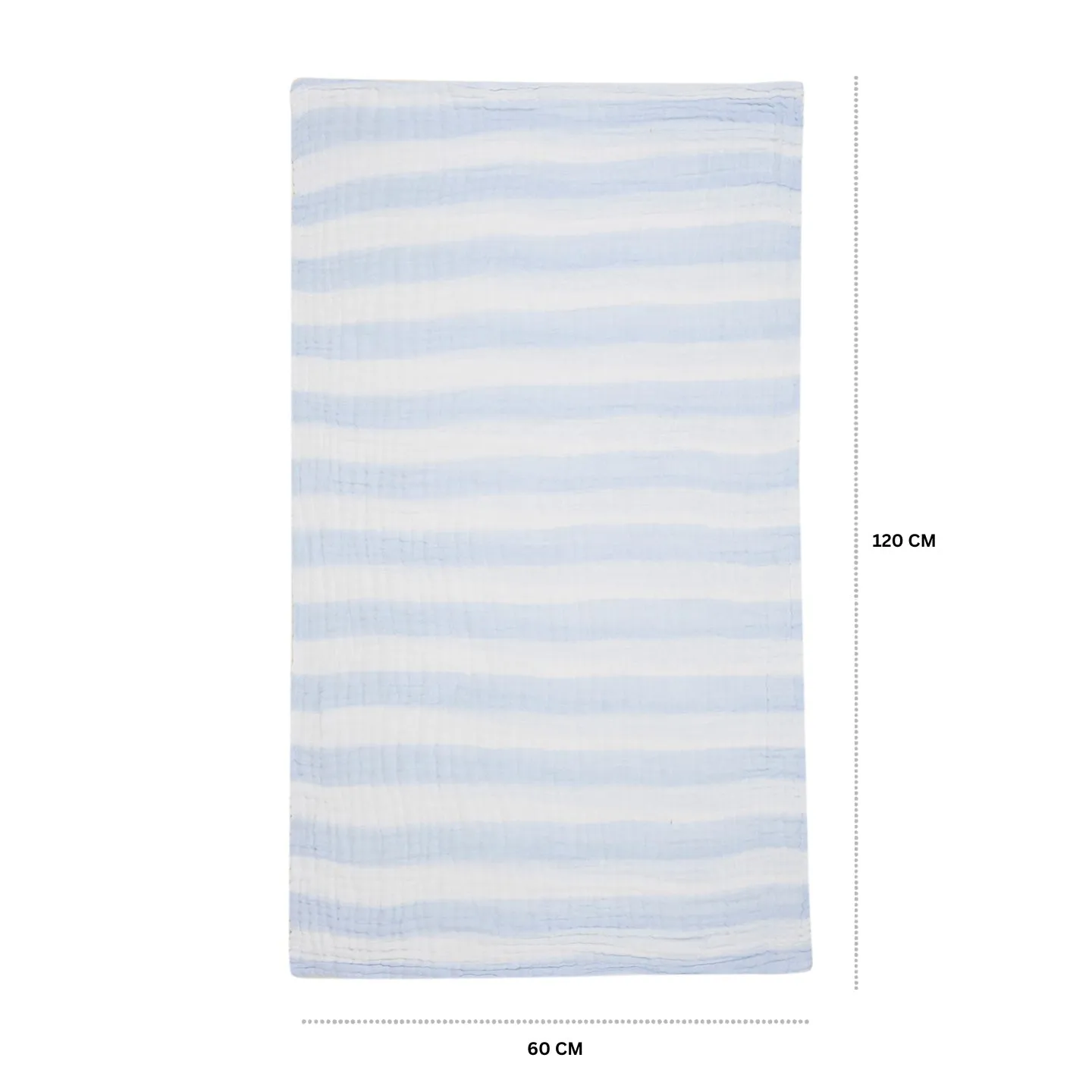 Baby Moo Premium Striped 100% Cotton Ultra Soft Eco Friendly Absorbent Towel - Blue