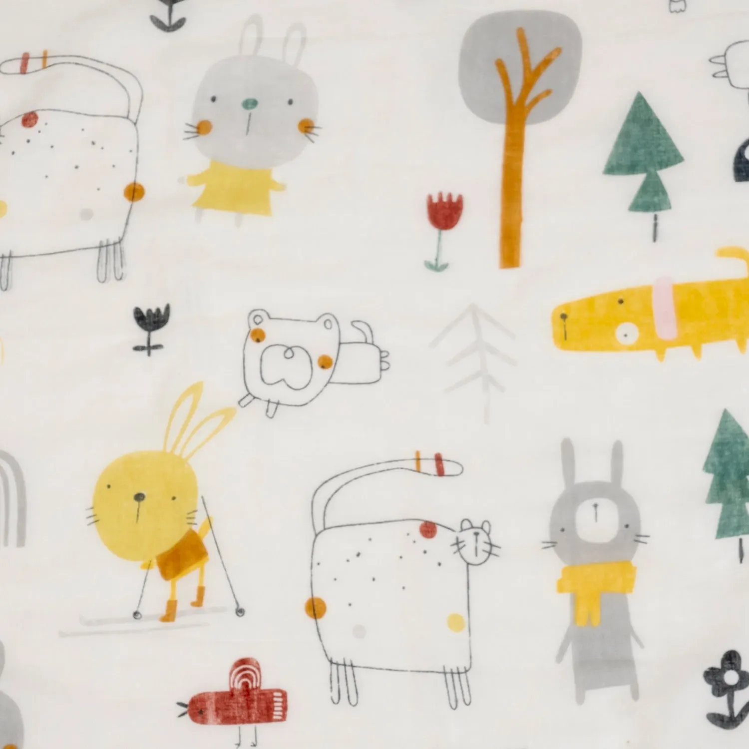 Baby Moo Zoo 100% Cotton Ultra Soft Eco Friendly Absorbent Towel - White