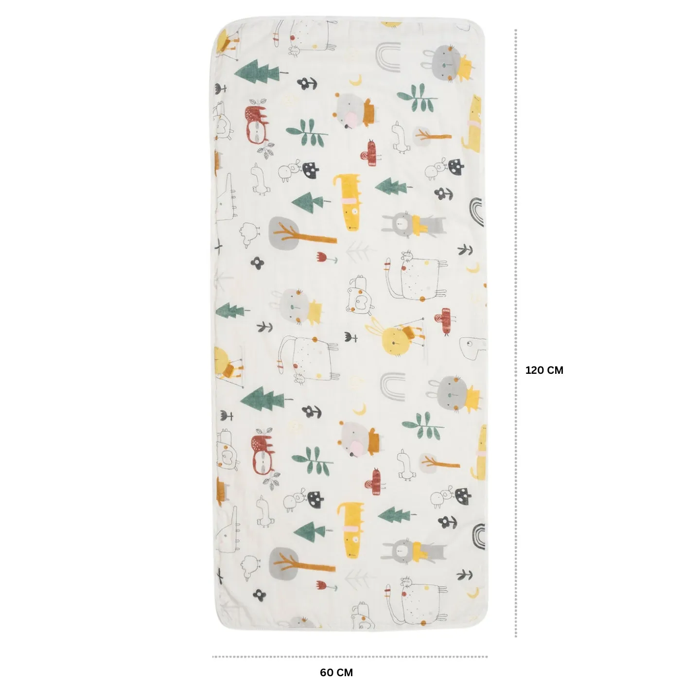 Baby Moo Zoo 100% Cotton Ultra Soft Eco Friendly Absorbent Towel - White