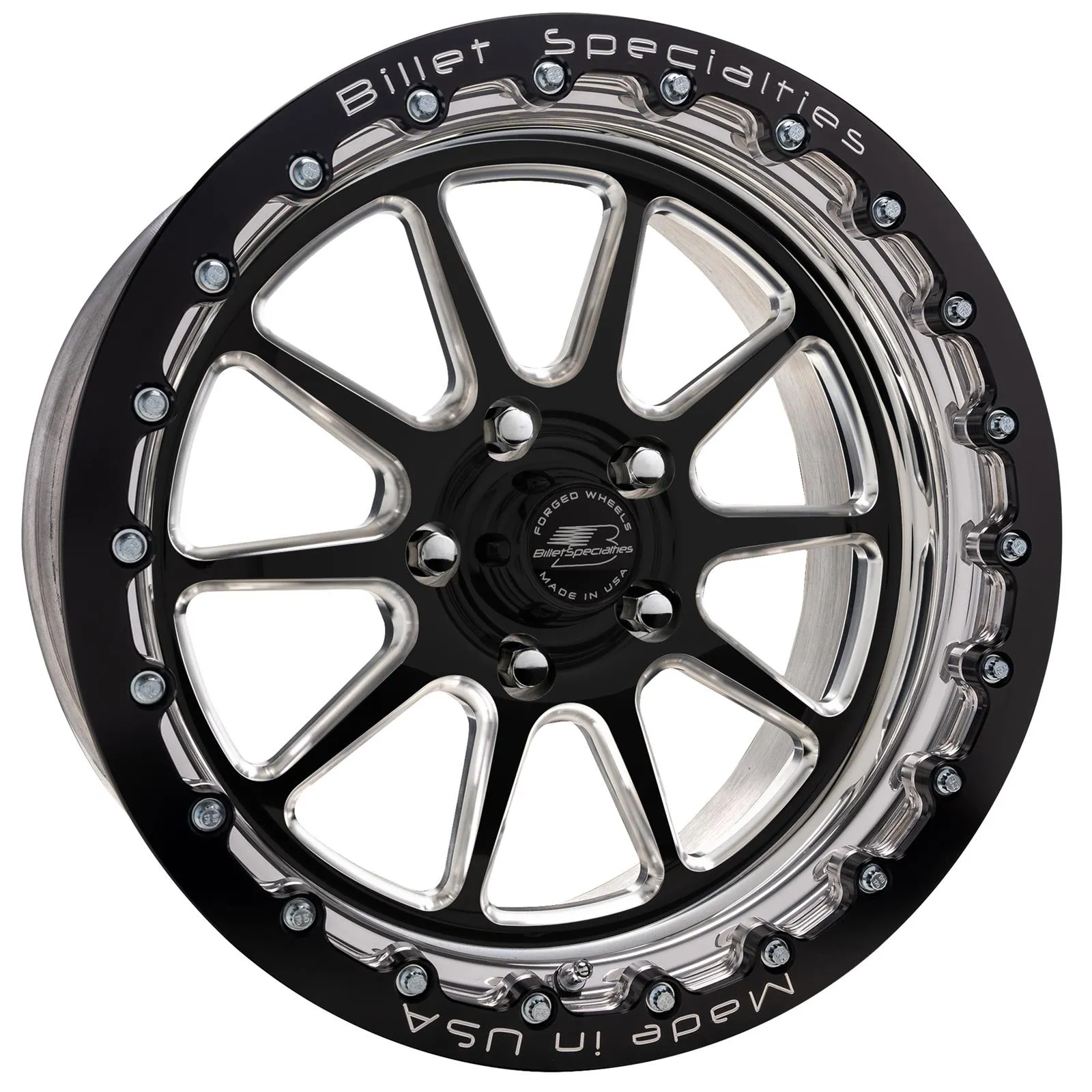Billet Specialties AMC40 Malibu Single Beadlock Black Satin Custom Order Wheels AMCB40SB510