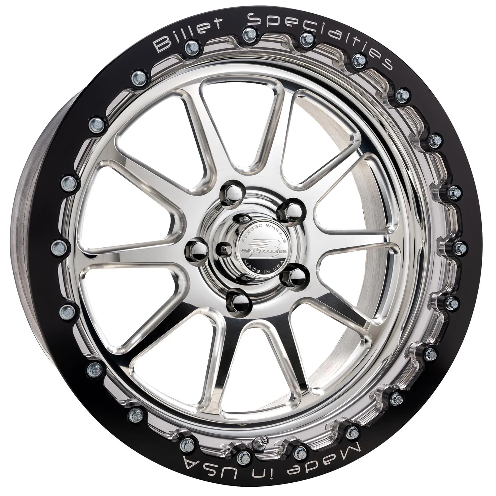 Billet Specialties AMC40 Malibu Single Beadlock Polished Custom Order Wheels AMC40SB512
