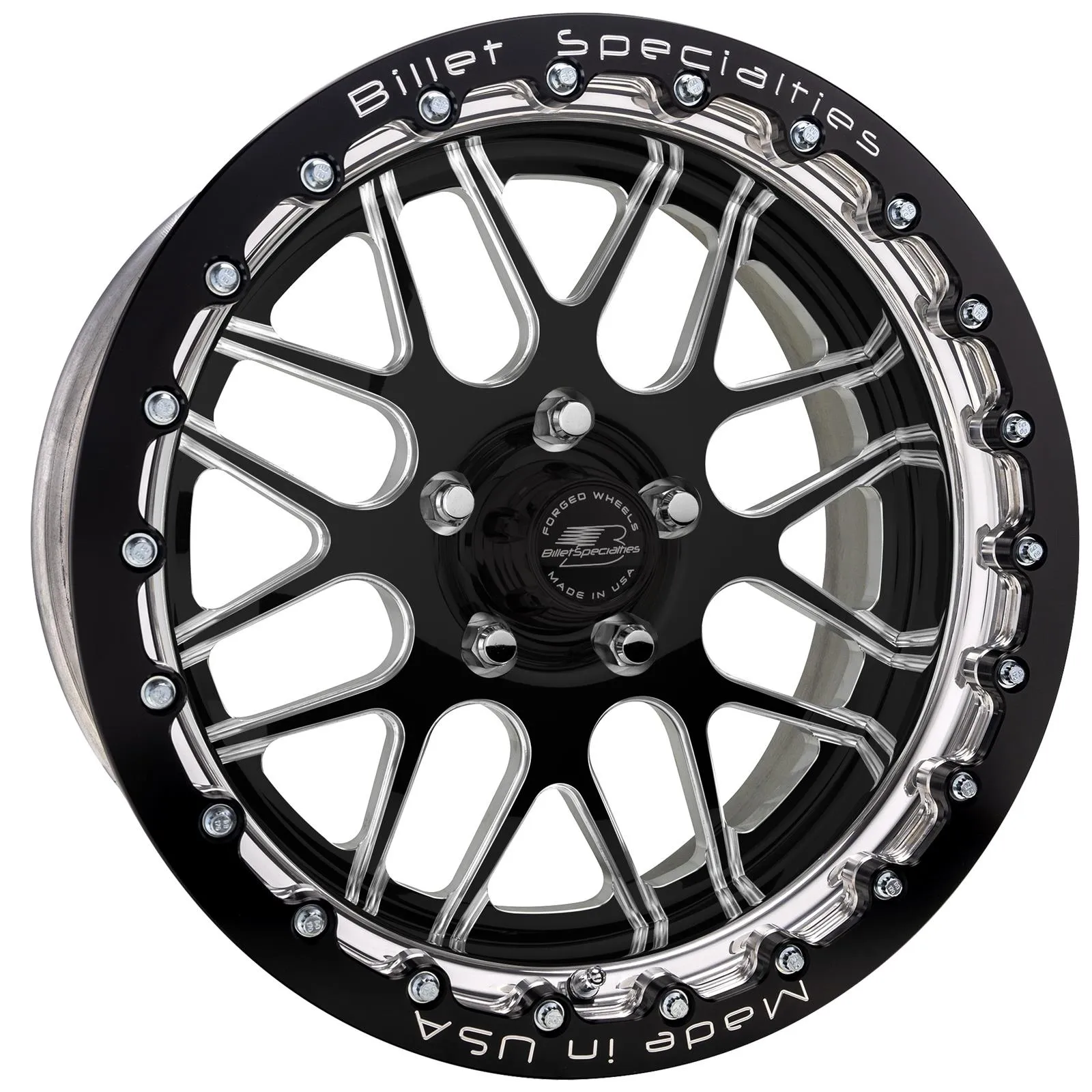 Billet Specialties AMC45 Lonestar Single Beadlock Black Satin Custom Order Wheels AMCB45SB510