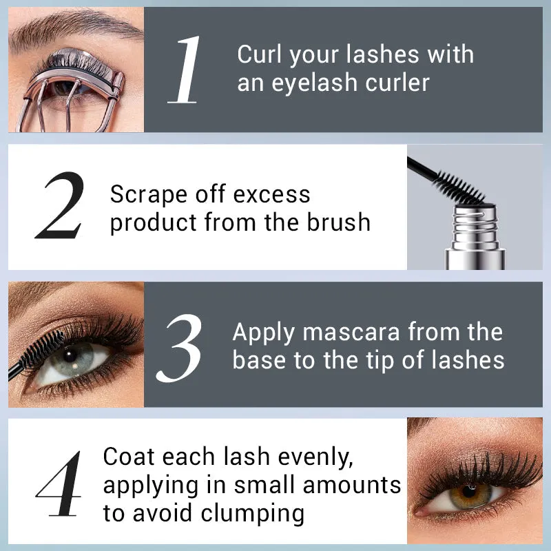 Buy 1 Get 1 FreeWaterproof Black Mascara for Volume & Length
