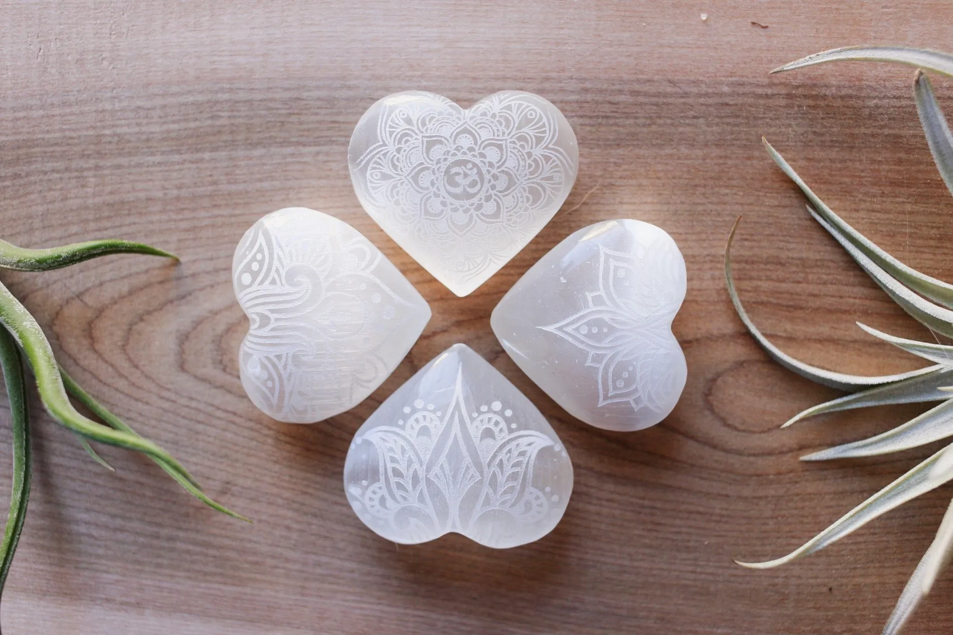 Buy 3 Get 1 Free Selenite Hearts