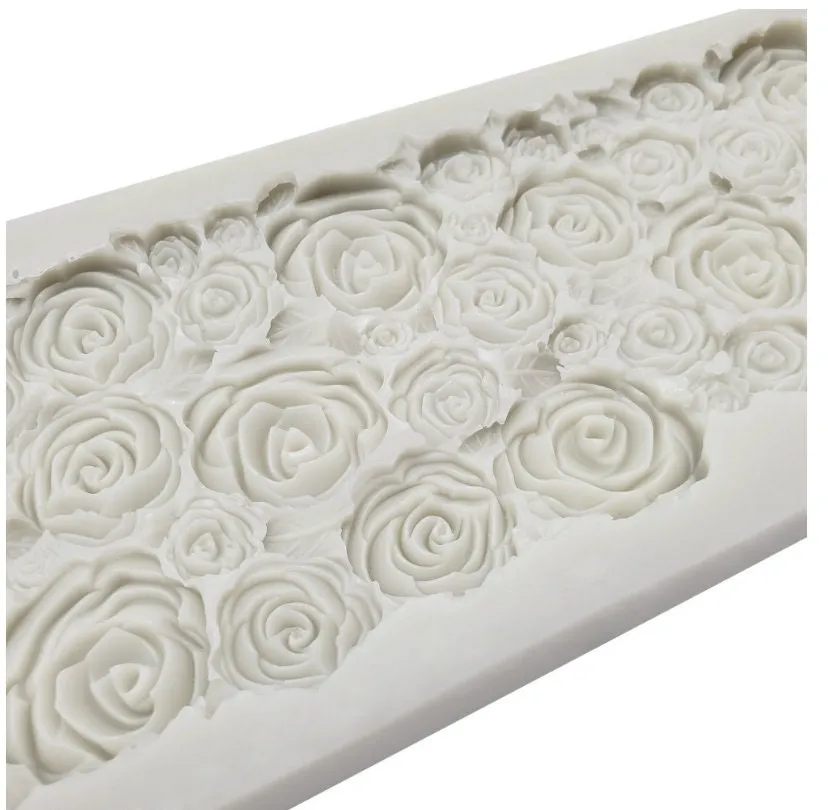 Cake Lace Mold - Rose Silicone Mold Rose Silicone Damask Mat Fondant Cake Mould Cake Decorating Tool Gumpastes Tools Sugar Dress Chocolate