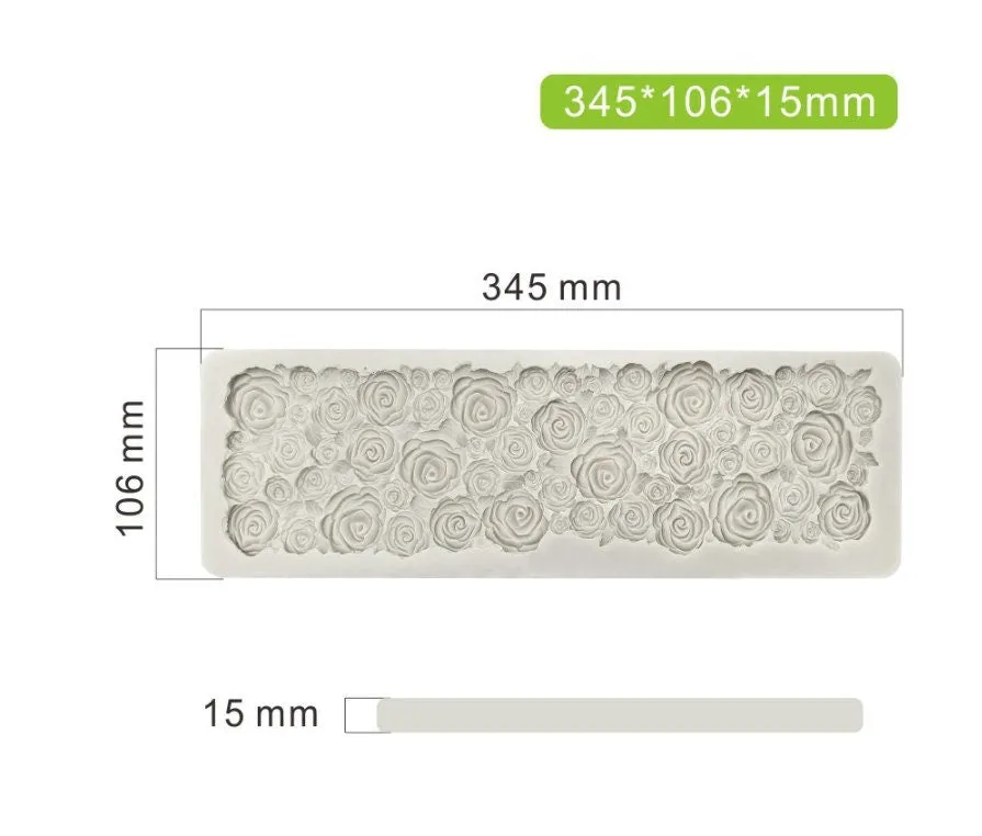 Cake Lace Mold - Rose Silicone Mold Rose Silicone Damask Mat Fondant Cake Mould Cake Decorating Tool Gumpastes Tools Sugar Dress Chocolate