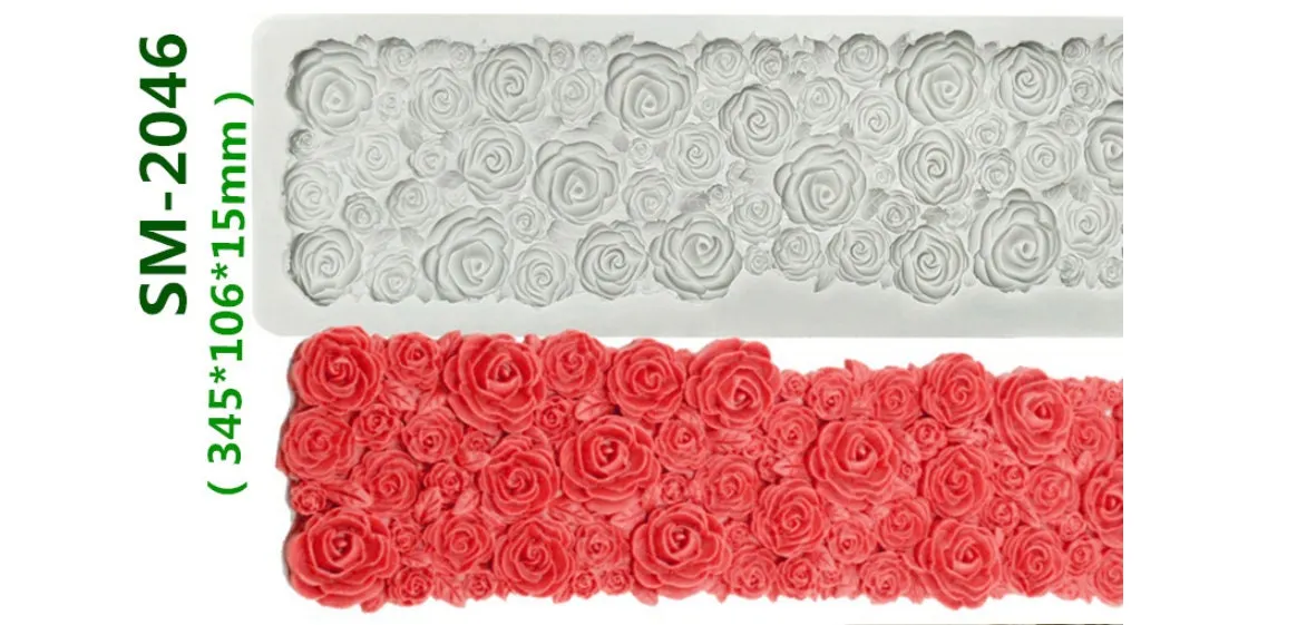 Cake Lace Mold - Rose Silicone Mold Rose Silicone Damask Mat Fondant Cake Mould Cake Decorating Tool Gumpastes Tools Sugar Dress Chocolate