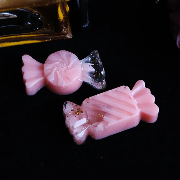 Candy Mold - Candy silicone Mold - Round and Rectangle Kawaii Wrapped Candy Sweets - Flexible Plastic Resin Mold - Cake Decorating Decor