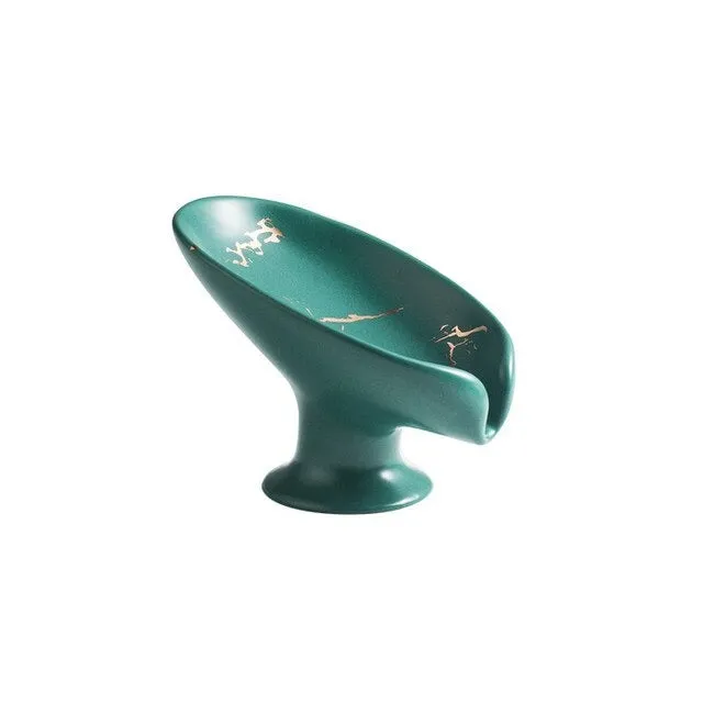 Ceramic Portable Soap Dish Bathroom Accessory Drain Soap Holder
