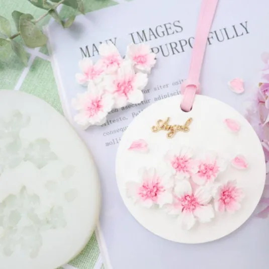 Cherry Blossom Silicone Mold - Sakura Flower Mould  - Chocolate Candy Fondant Cake Decoration Resin DIY  Soap Mold Polymer Clay DIY Crafting