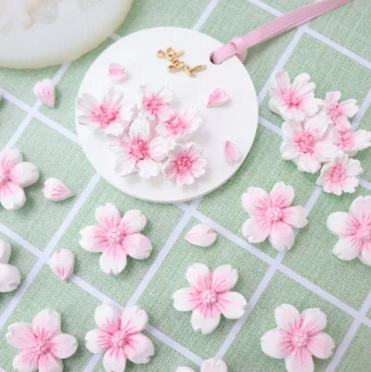 Cherry Blossom Silicone Mold - Sakura Flower Mould  - Chocolate Candy Fondant Cake Decoration Resin DIY  Soap Mold Polymer Clay DIY Crafting