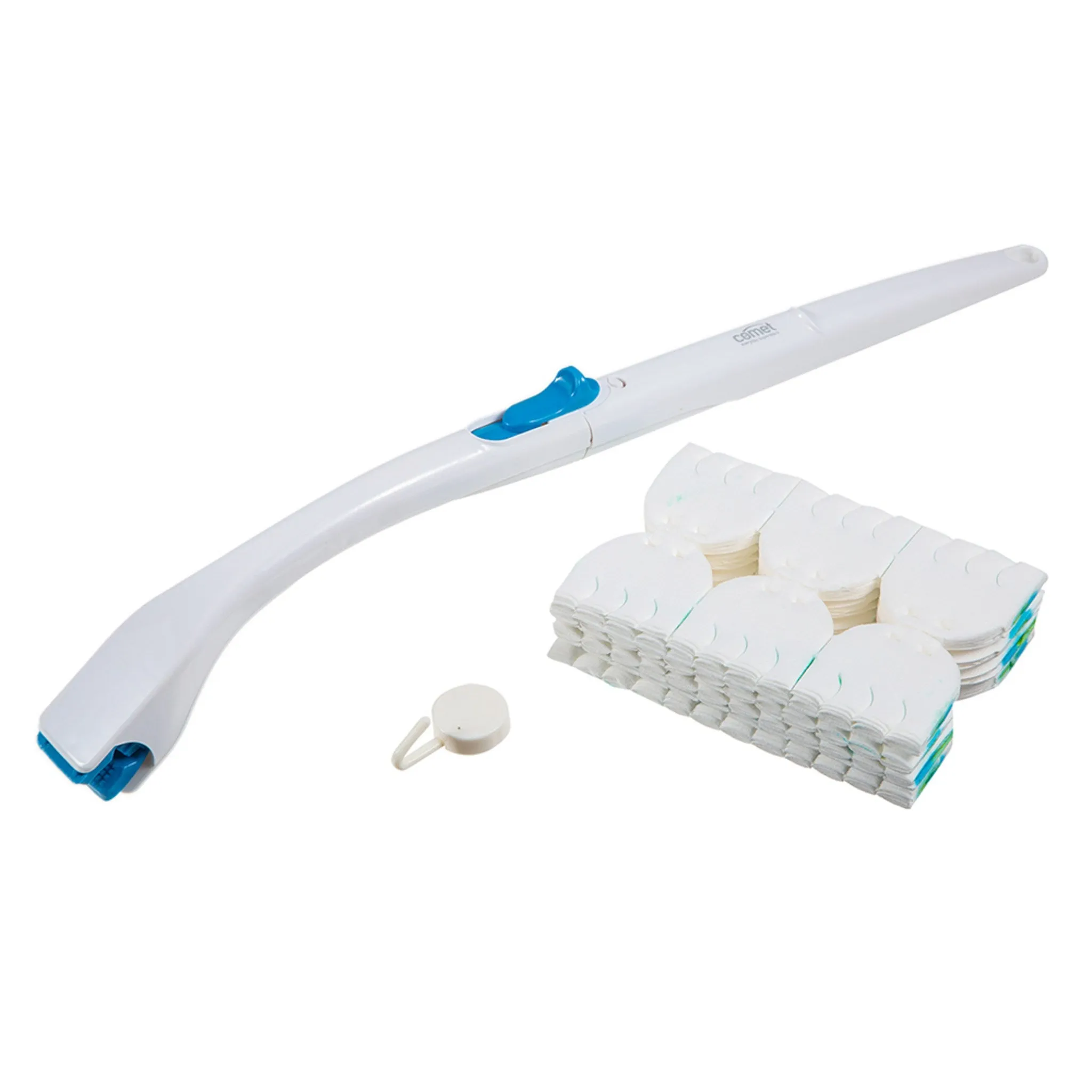 Comet Disposable Toilet Cleaner Brush Set - 24 Pack   Handle   Dedicated Hook - Cleaning Tool/Stick - 🏆 #29 - Household Items - Best of December