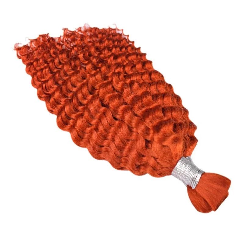 deep wave braiding bulk human hair 3 packes 300g human hair extension