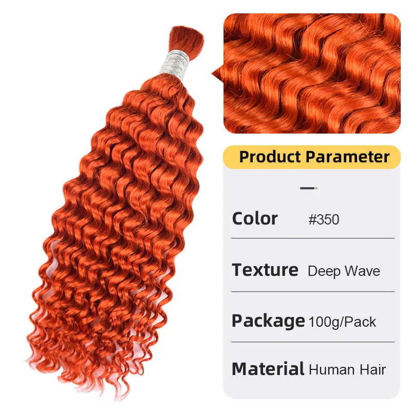 deep wave braiding bulk human hair 3 packes 300g human hair extension