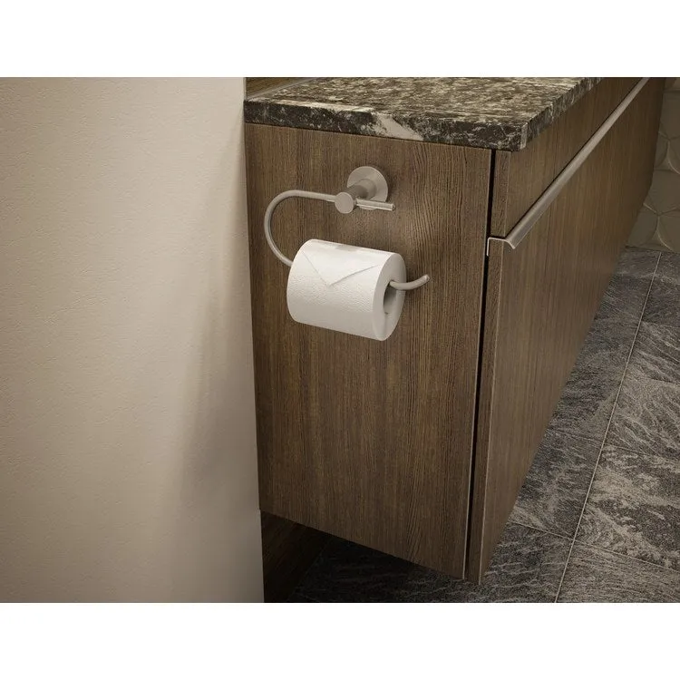 Dia Four-Piece Bath Accessory Set with Toilet Paper Holder, Robe Hook, Towel Ring, 18" Towel Bar