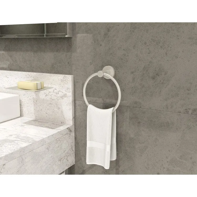 Dia Four-Piece Bath Accessory Set with Toilet Paper Holder, Robe Hook, Towel Ring, 18" Towel Bar