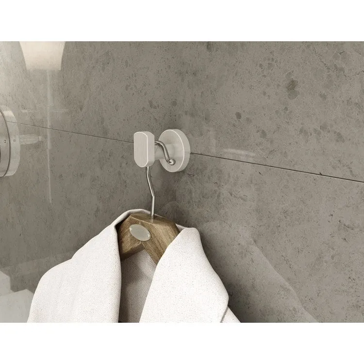 Dia Four-Piece Bath Accessory Set with Toilet Paper Holder, Robe Hook, Towel Ring, 18" Towel Bar
