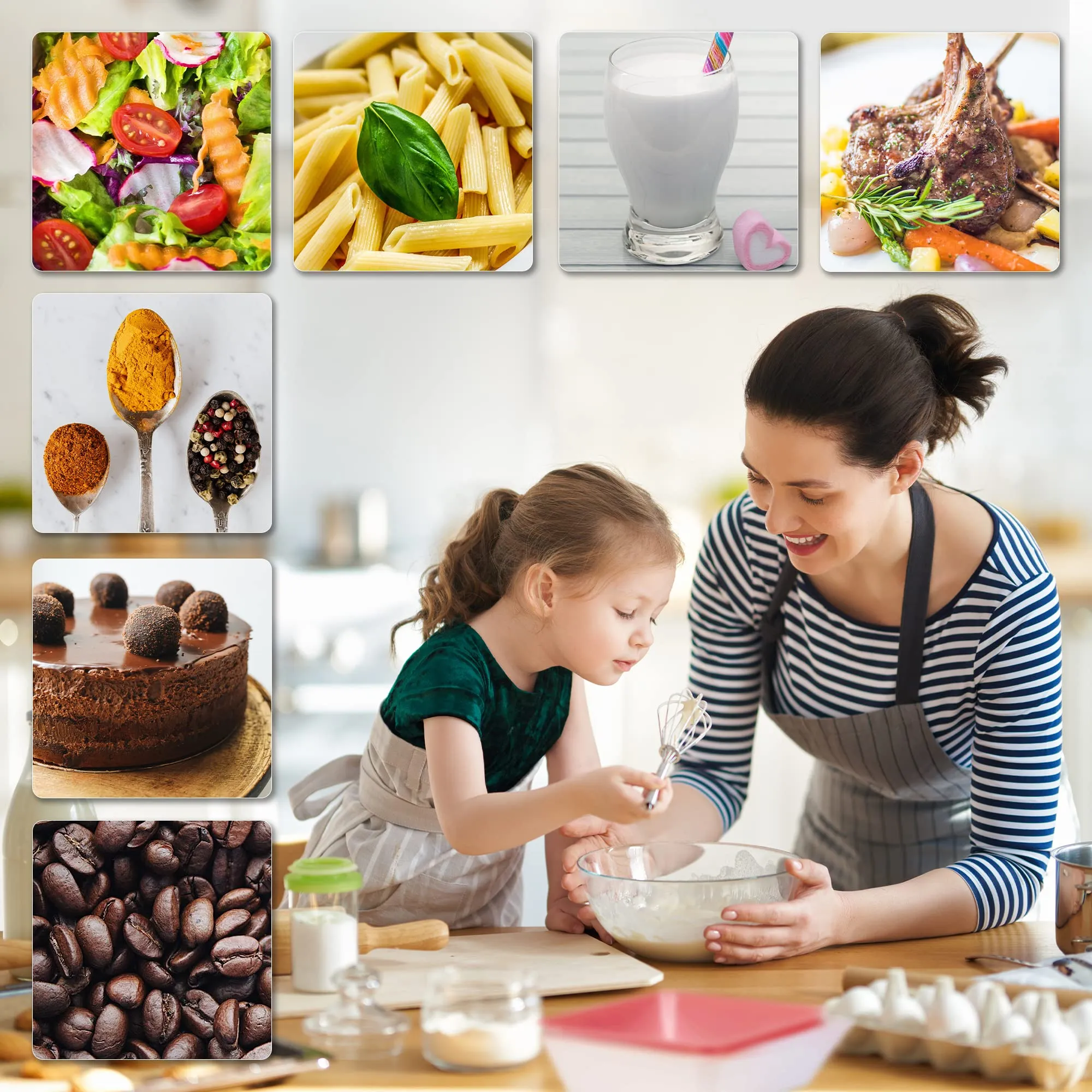 Duronic Digital Kitchen Scales KS100 RD Electronic Kitchen Scale with Bowl Measuring Weighing Scale Red Baking Scale for Cooking Baking Mail Pet Food Measurement Baker Weight Scale, Tare LCD Display