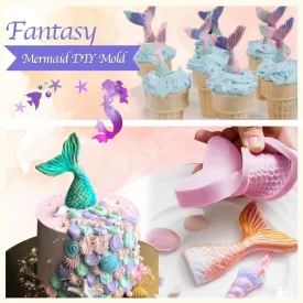 FantaSEA - 3D Silicone Mermaid Mold (4 pcs set)