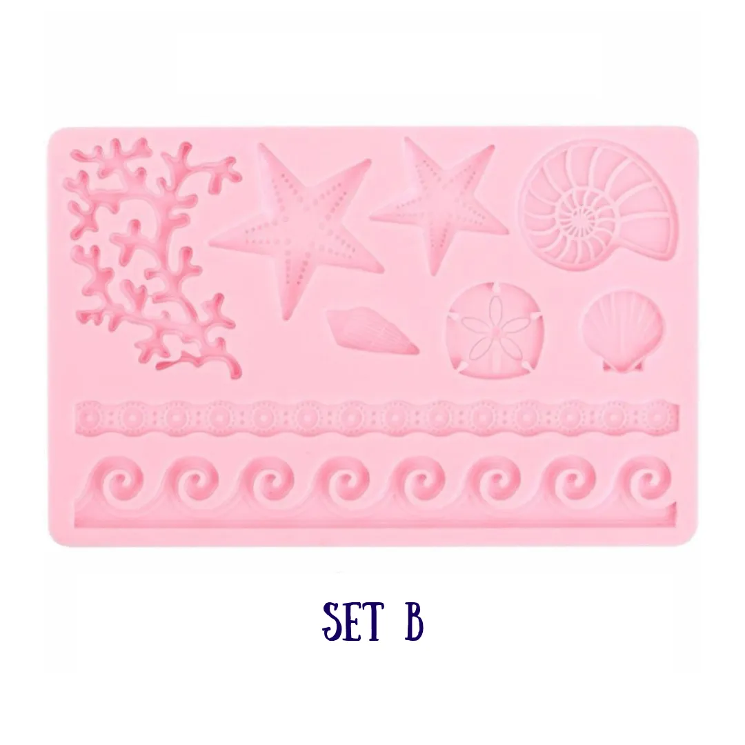 FantaSEA - 3D Silicone Mermaid Mold (4 pcs set)