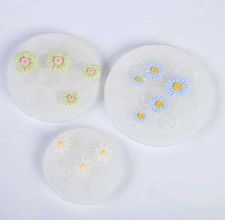 Flower Silicone Mold - Daisy Flower Mould  - Chocolate Candy Fondant Cake Decoration Resin DIY  Soap Mold Polymer Clay DIY Crafting