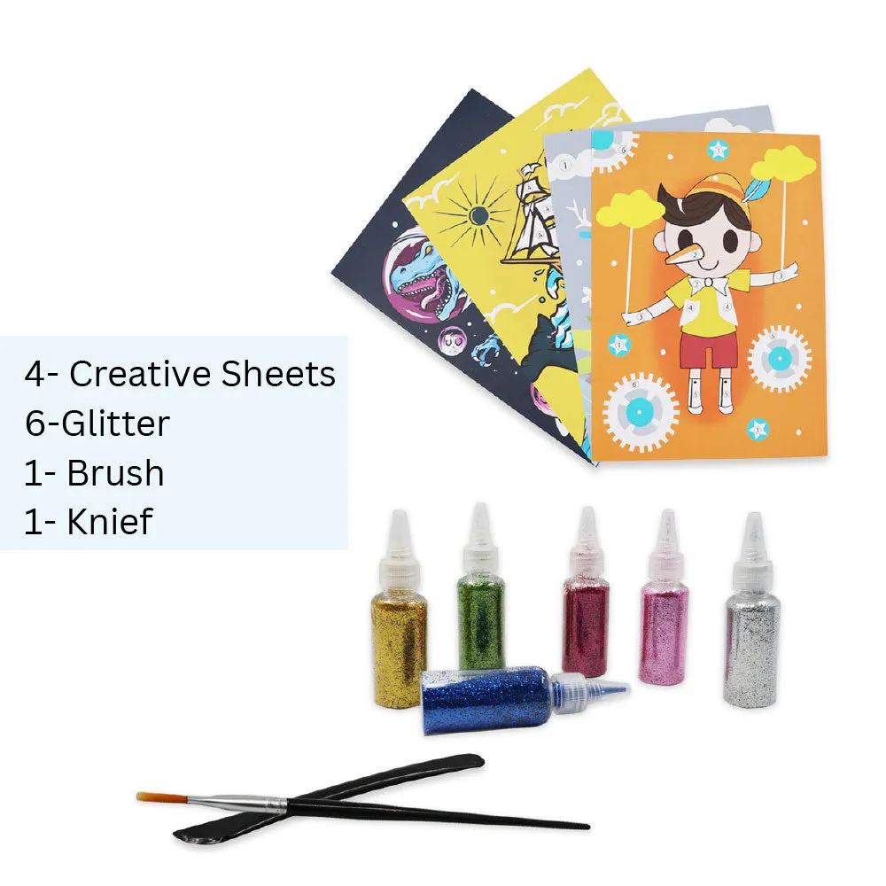 Happy Dragons Fairies Sequin Art Set