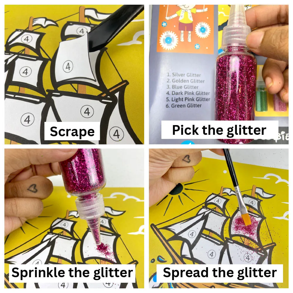 Happy Dragons Fairies Sequin Art Set