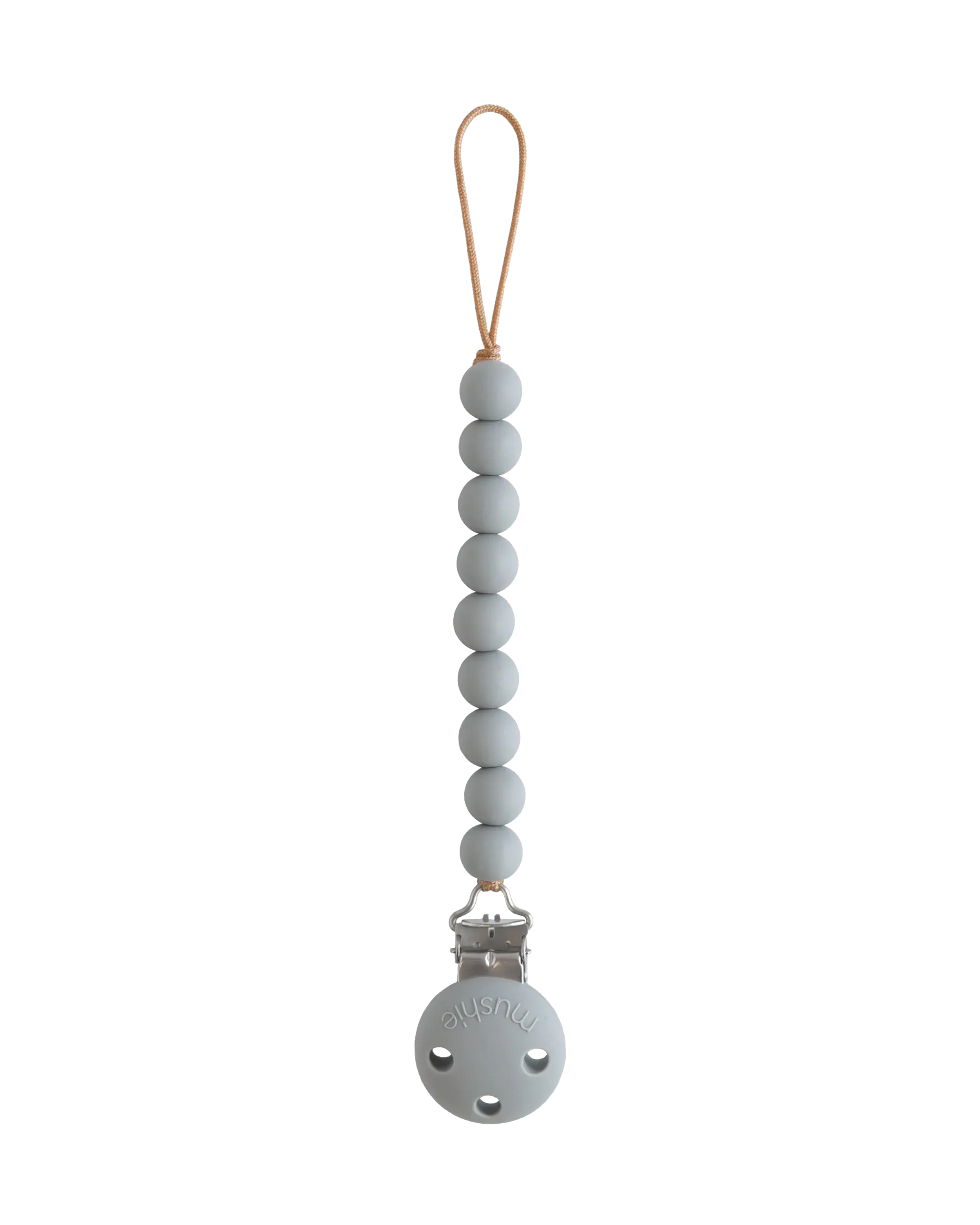 Hera Silicone Pacifier Clip - Stone