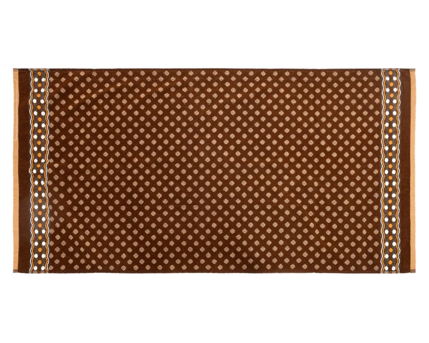 Kuber Industries Dot Printed Super Soft, Fluffy, and Absorbent Cotton Bath Towel, 30"x60" - Pack of 3 (Brown)-50KM01800