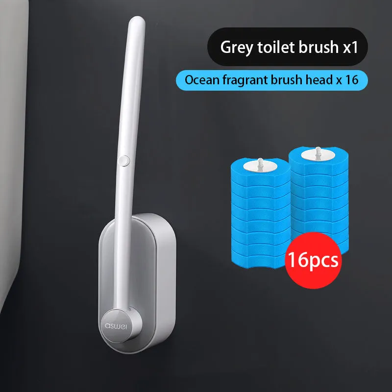 Long Handle Disposable Toilet Brush Set