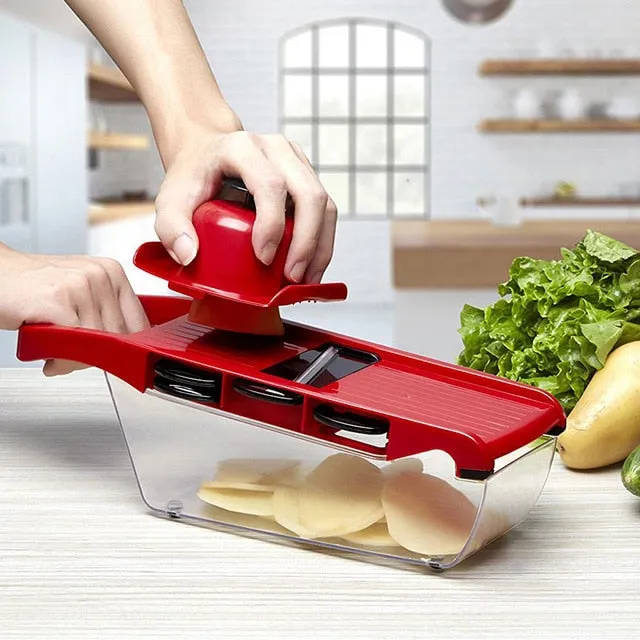 Myvit Vegetable Cutter with Steel Blade.Mandoline Slicer,Potato Peeler, Carrot Cheese, Grater and vegetable slicer .