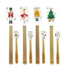 Nutcracker Beech Wood Baking Spatulas - Set of 2
