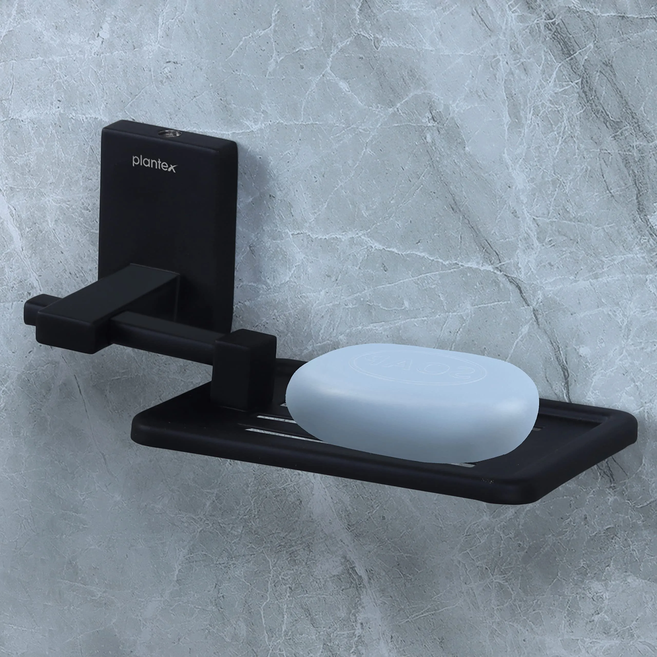 Plantex 304 Grade Stainless Steel Soap Holder Stand for Bathroom and wash Basin/Bathroom Accessories - Senso (Black)