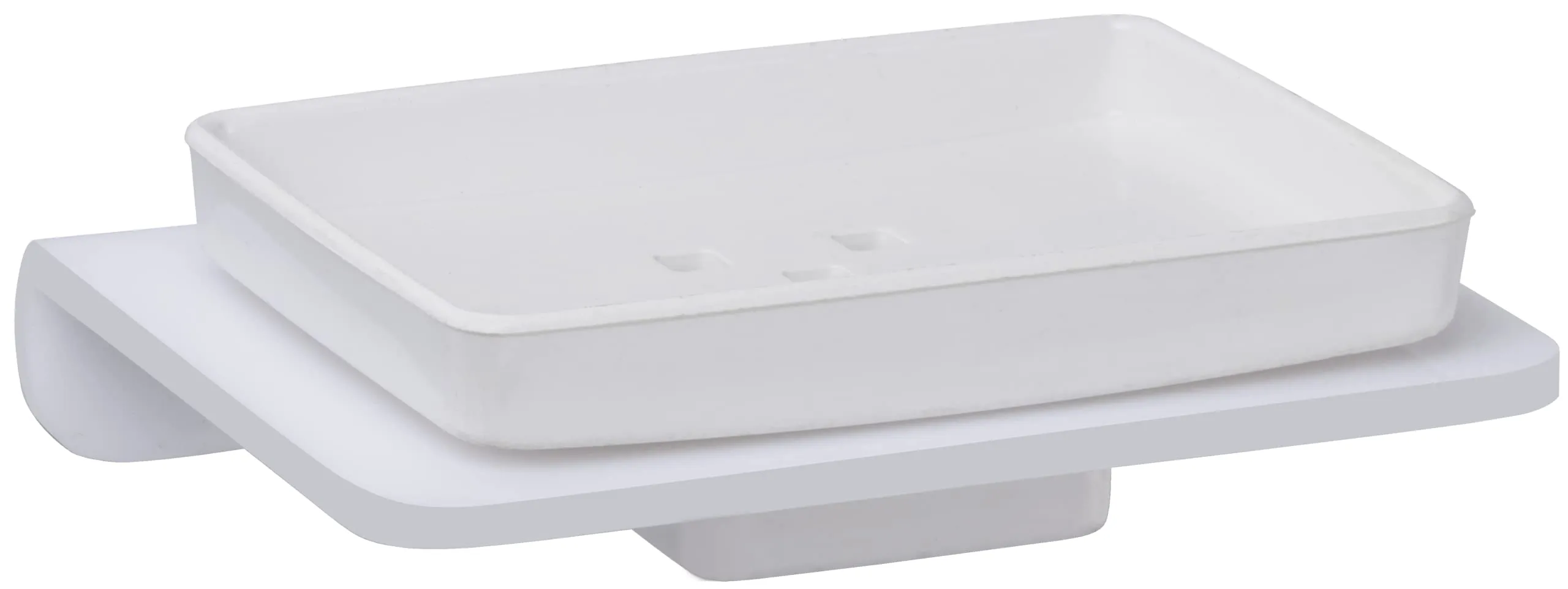 Plantex 5mm Acrylic Soap Dish/Soap Holder/Soap Stands for Bathroom & Kitchen/Bathroom Accessories - Wall Mount (White)