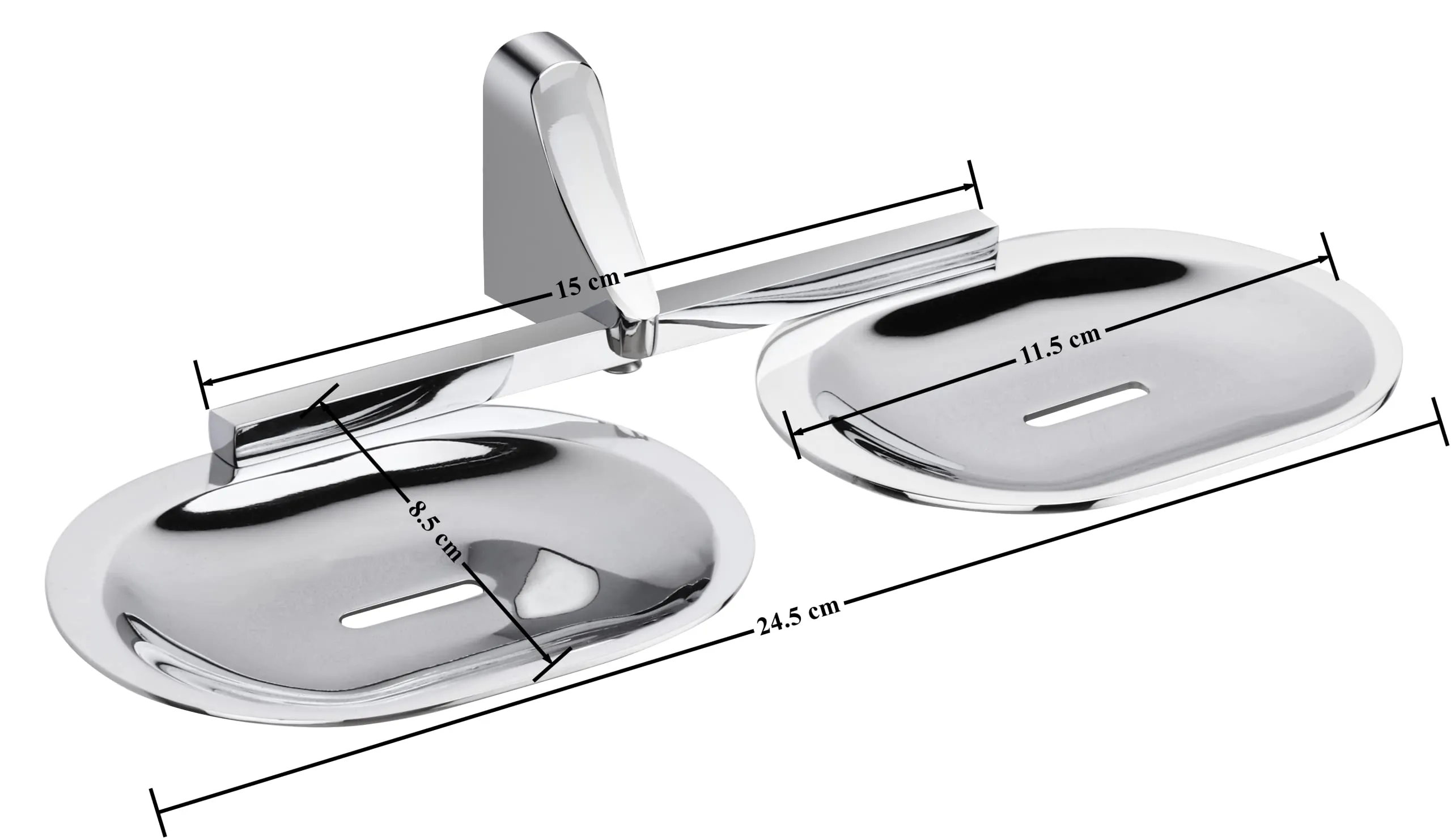 Plantex Rich Brass Bathroom Accessories - Unique Soap Holder for Bathroom/Wall Mounted Soap Holder/Soap Stand/Soap Case/Soap Dish(Chrome)